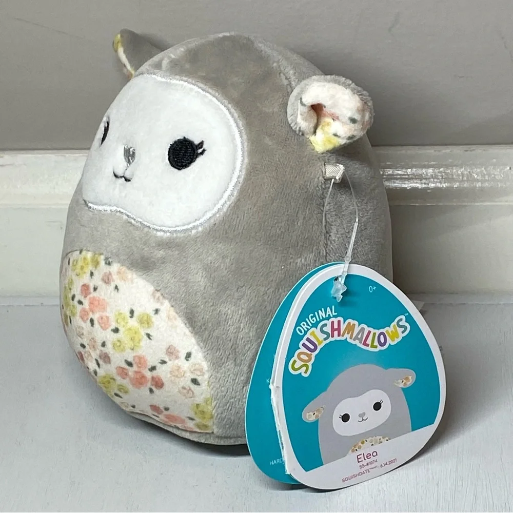 Squishmallows Elea The Floral Lamb 5" Mini Plush KellyToy Claire’s Exclusive NWT - Picture 2 of 13